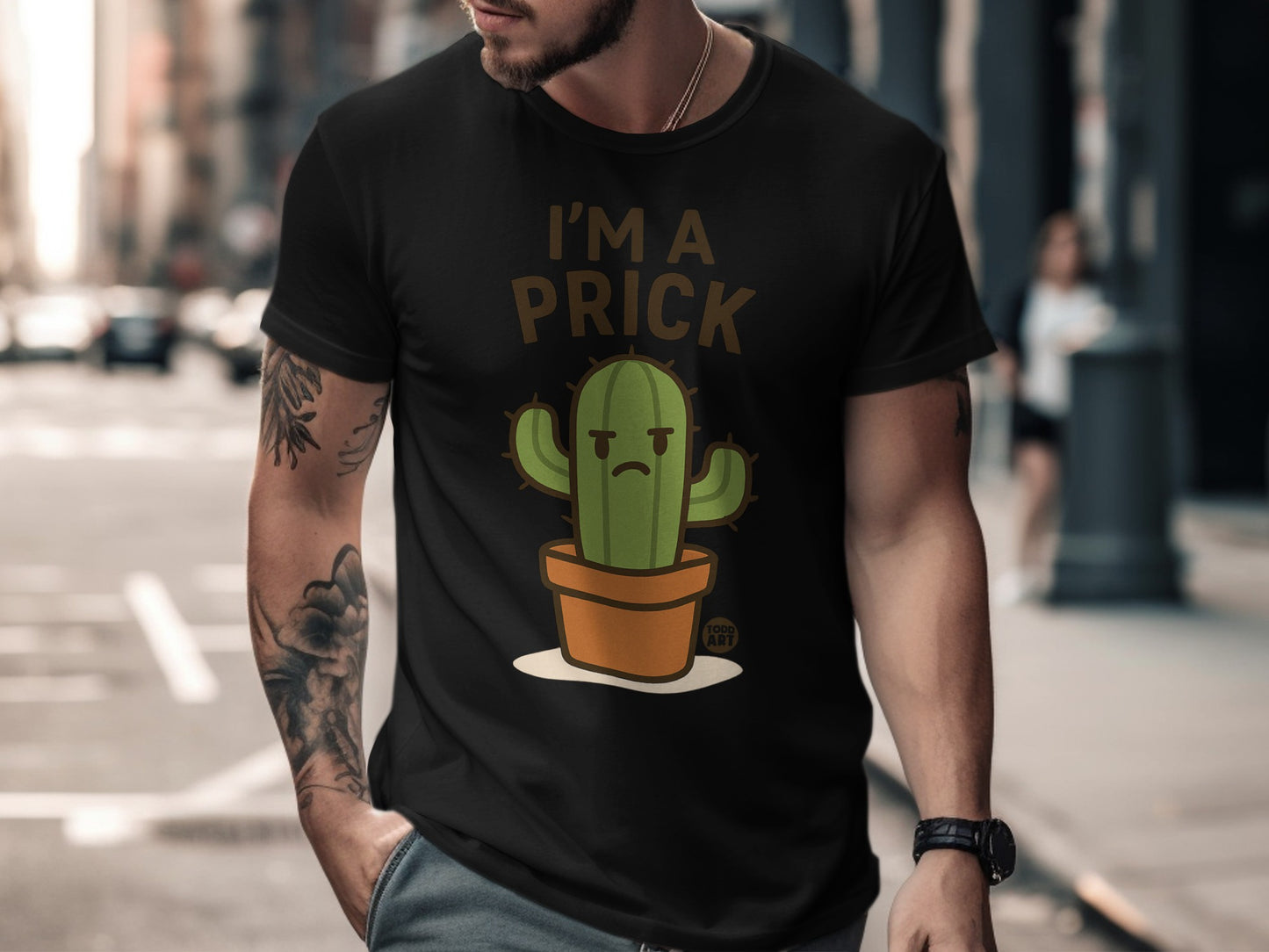 Funny I'm A Prick Cactus Graphic Humorous T-Shirt