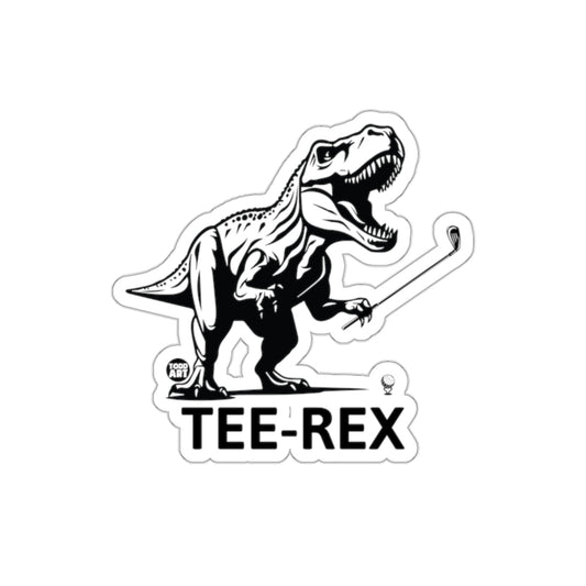 Tee-Rex Dinosaur Golf Theme Humorous Sticker