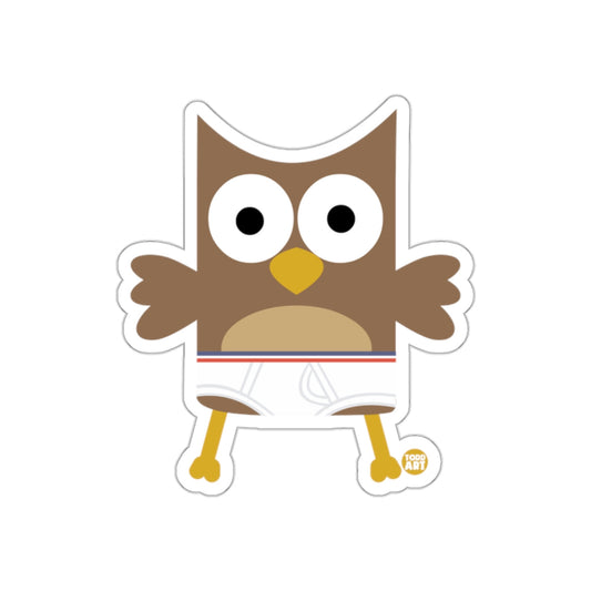 Cute Cartoon Owl Wearing Shorts Sticker