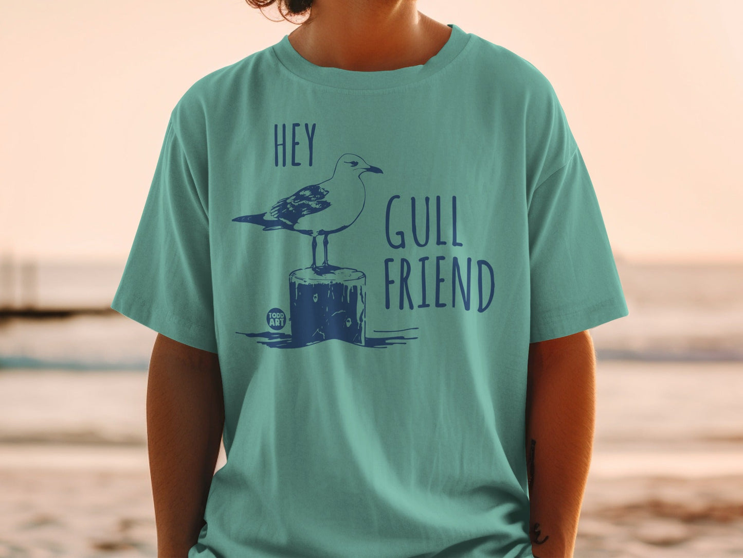 Hey Gull Friend Seagull Graphic T-shirt