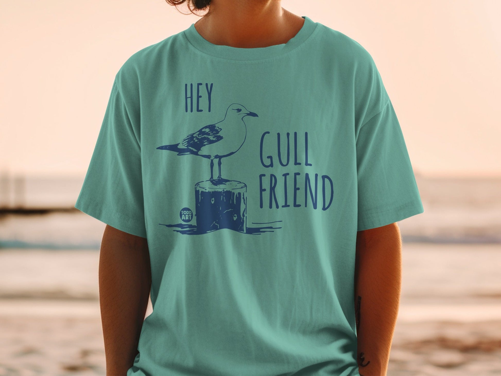 Hey Gull Friend Seagull Graphic T-shirt