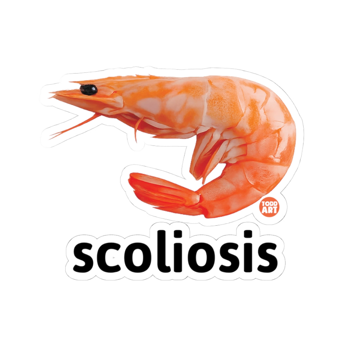 Scoliosis Todd Art Sticker