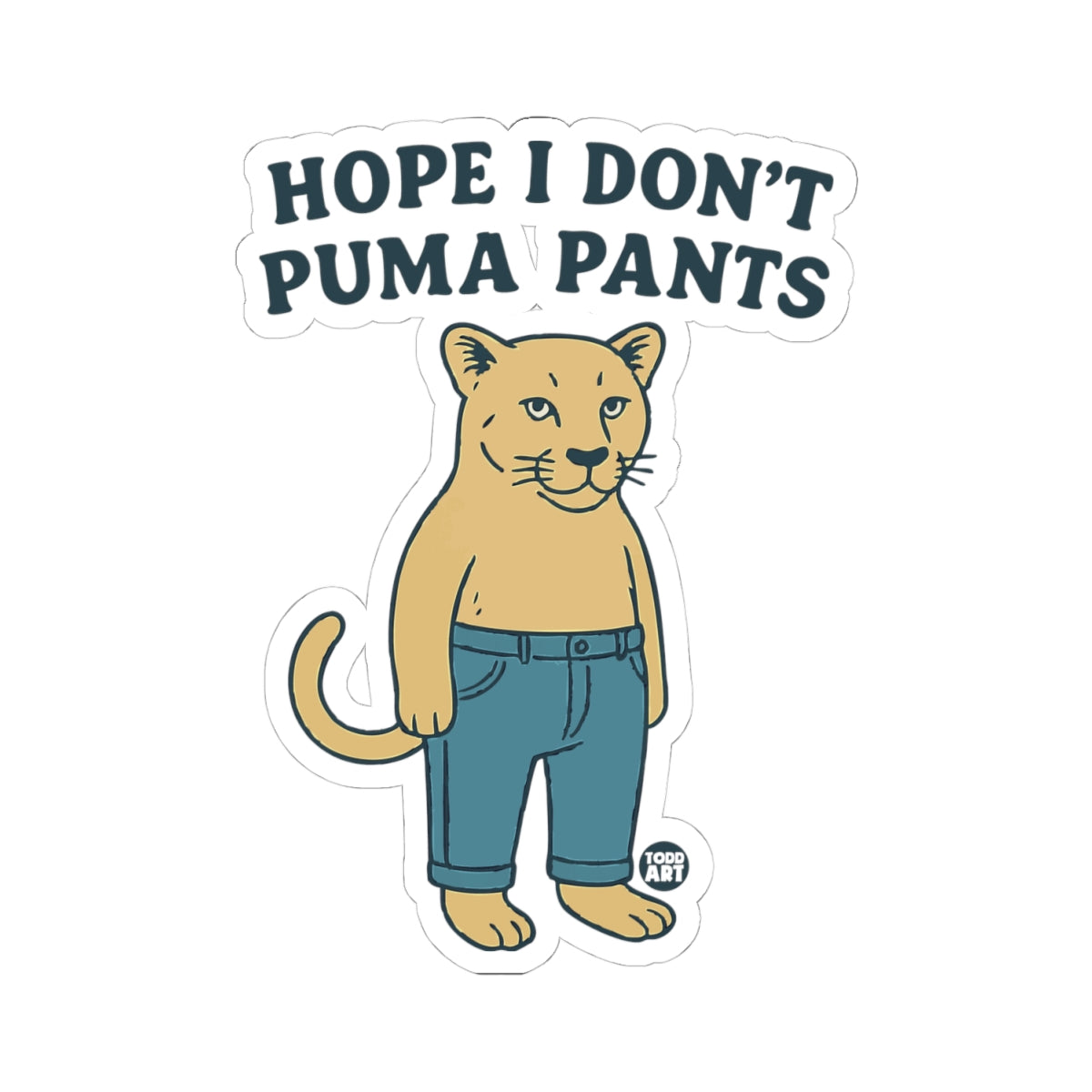 Fashionable FelineTodd Art Sticker