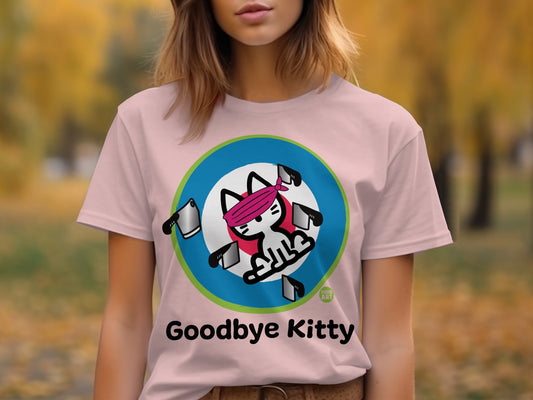 Goodbye Kitty Parody Graphic Tee Shirt