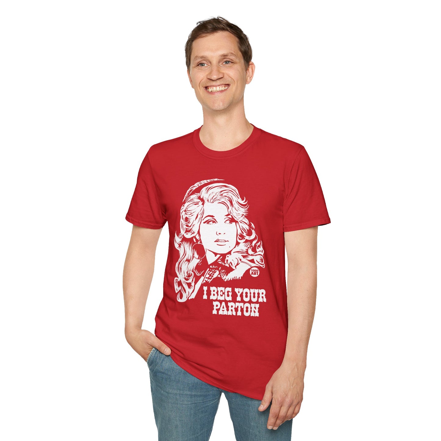 Dolly Parton Portrait T-Shirt — “I Beg Your Parton” Retro Country Graphic Tee