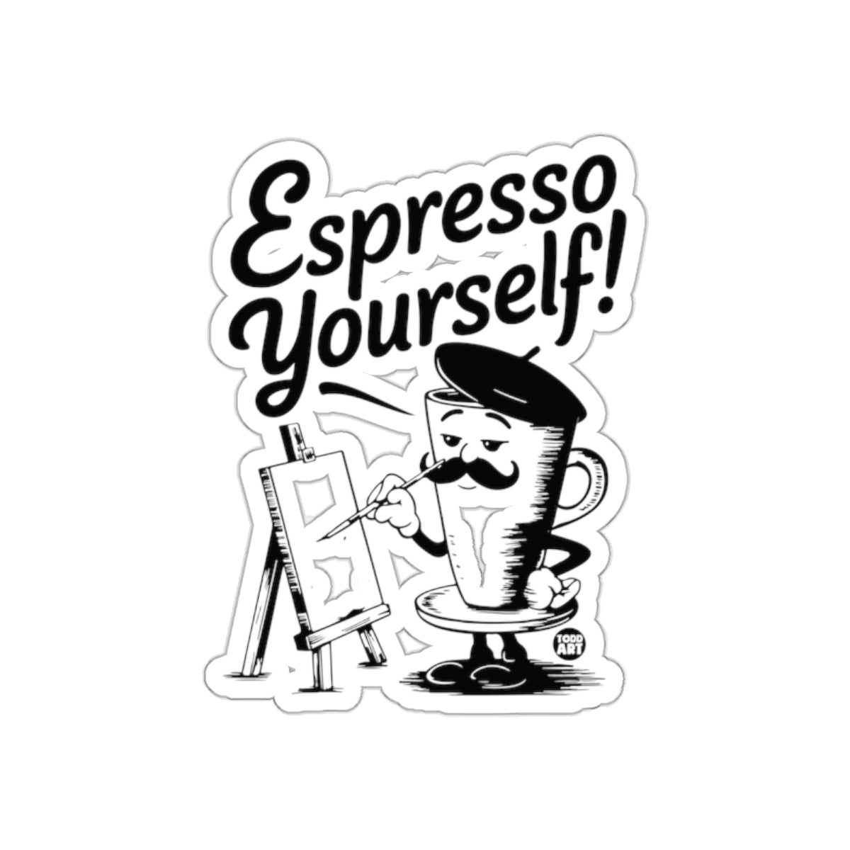 Espresso Yourself Poster with Fun Artistic Design