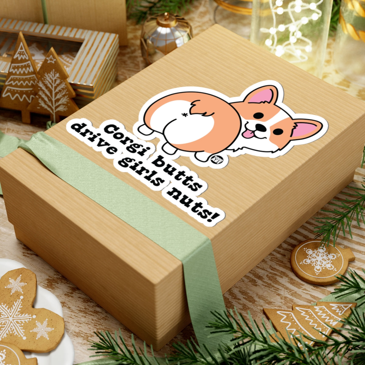 Corgi ButtTodd Art Sticker