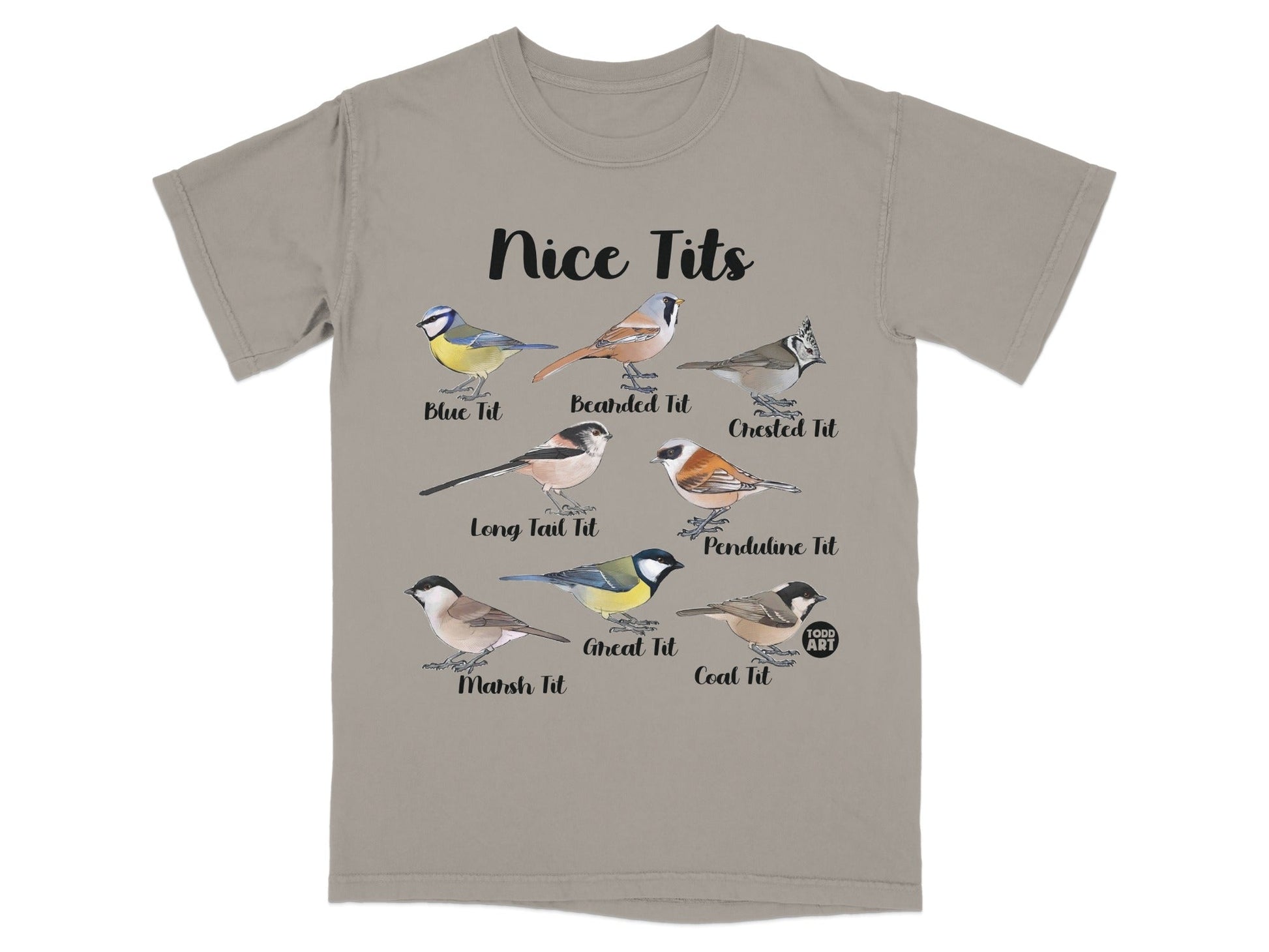Nice Tits Illustrated Birds T-Shirt