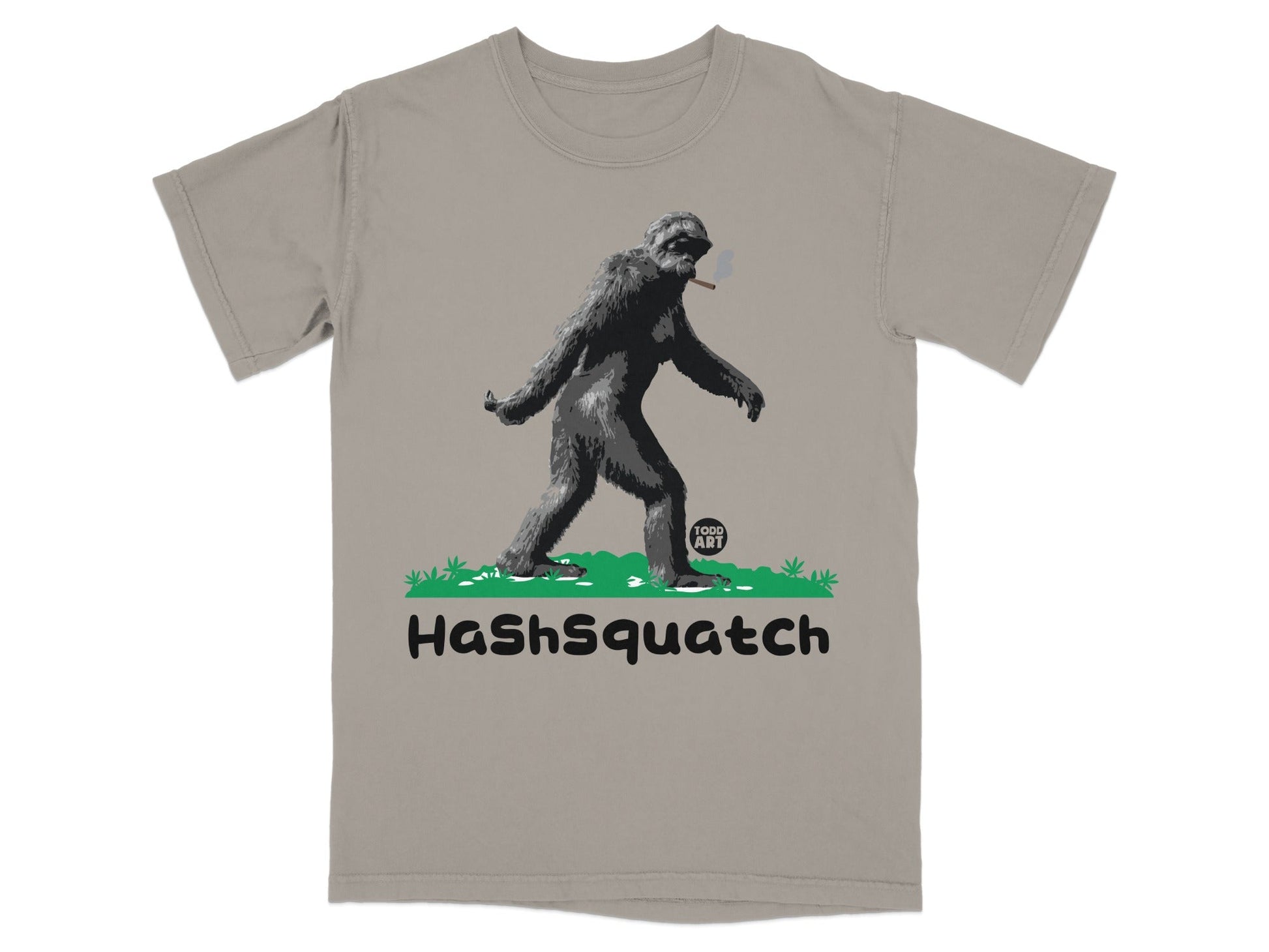 HashSquatch Bigfoot Smoking Cigar Graphic T-shirt
