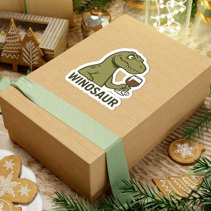 Dinosaur Enjoying WineTodd Art Sticker