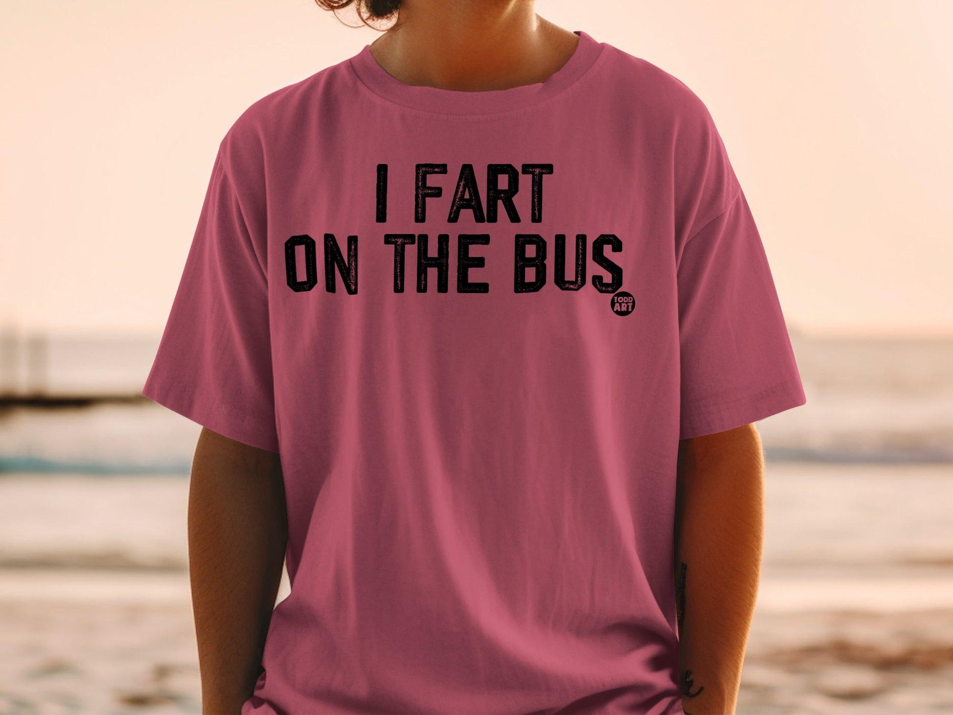 I Fart On The Bus Funny T-shirt for Humor Enthusiasts