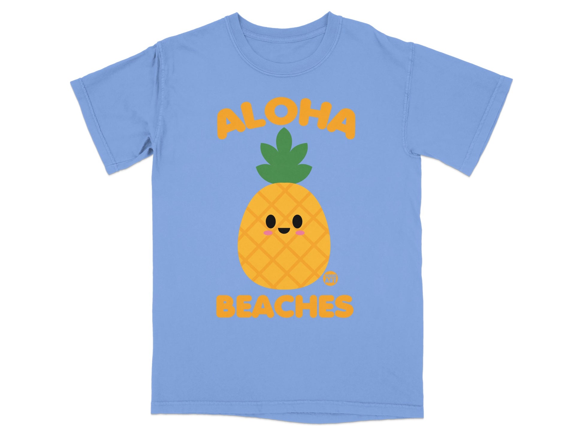 Aloha Beaches Pineapple Cartoon Design T-Shirt product type