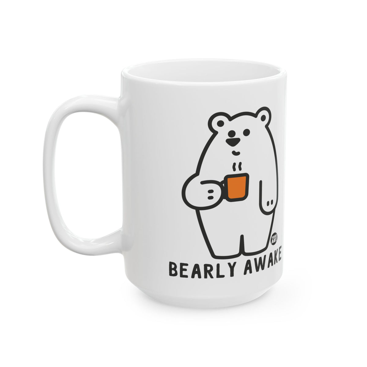 Sleepy Bear Holding Mug Todd Art Mug
