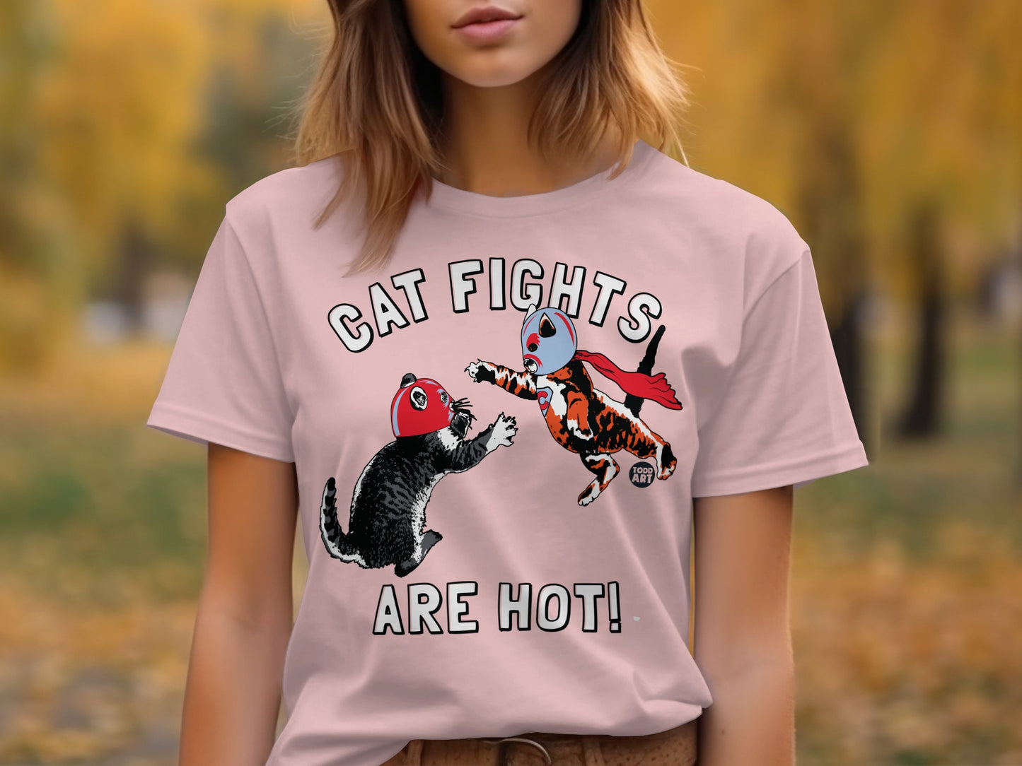 Cat Fights Are Hot Graphic T-Shirt