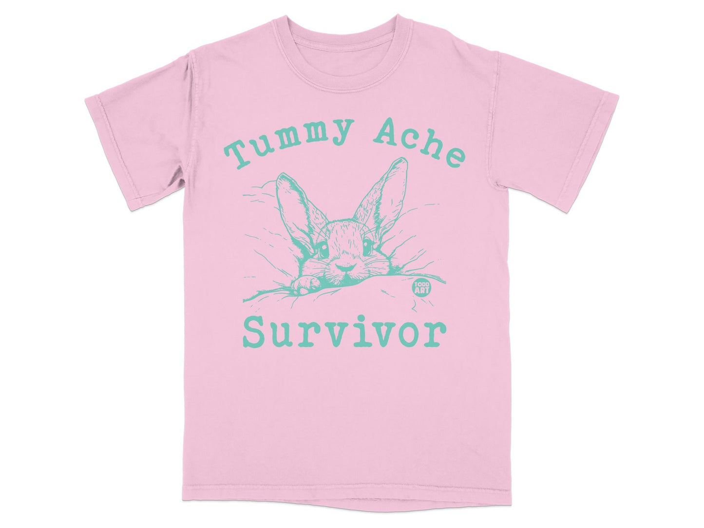 Tummy Ache Survivor Graphic Tee with Cute Design