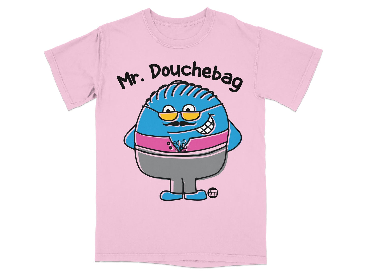 Mr. Douchebag Character Pink T-Shirt Product
