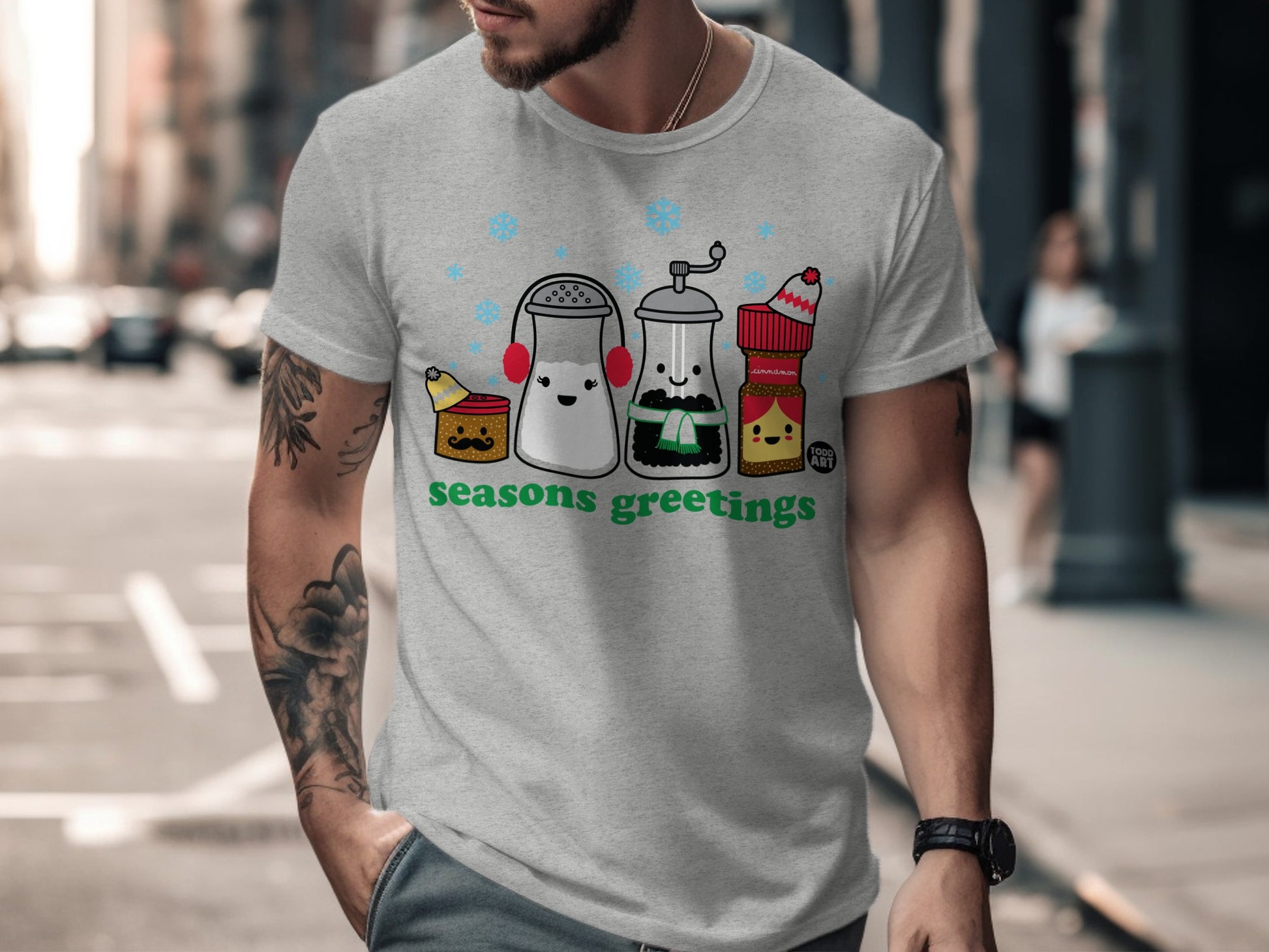 Cute Seasons Greetings Holiday Themed T-Shirt