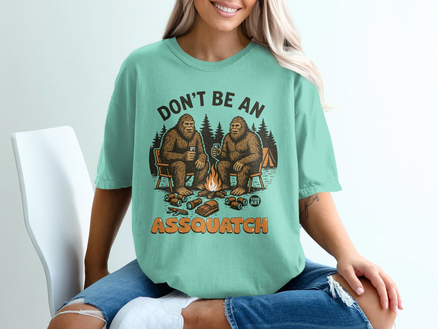 Don't Be An Assquatch Funny Graphic Tee Shirt