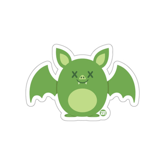 Green Cartoon Bat with X Eyes Sticker Product