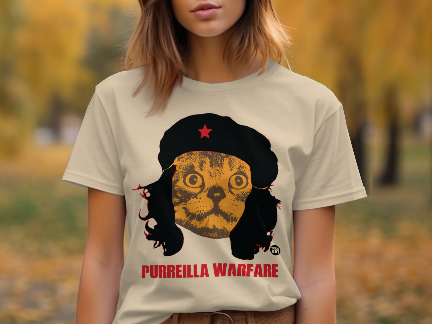 Purrella Warfare Cat Graphic T-Shirt for Cat Lovers