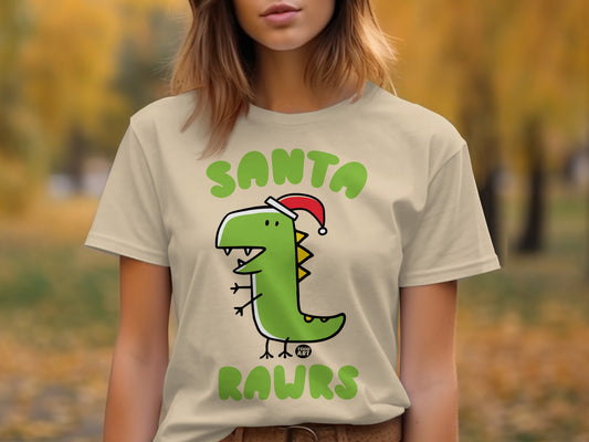 Santa Rawrs Dinosaur Holiday T-Shirt product