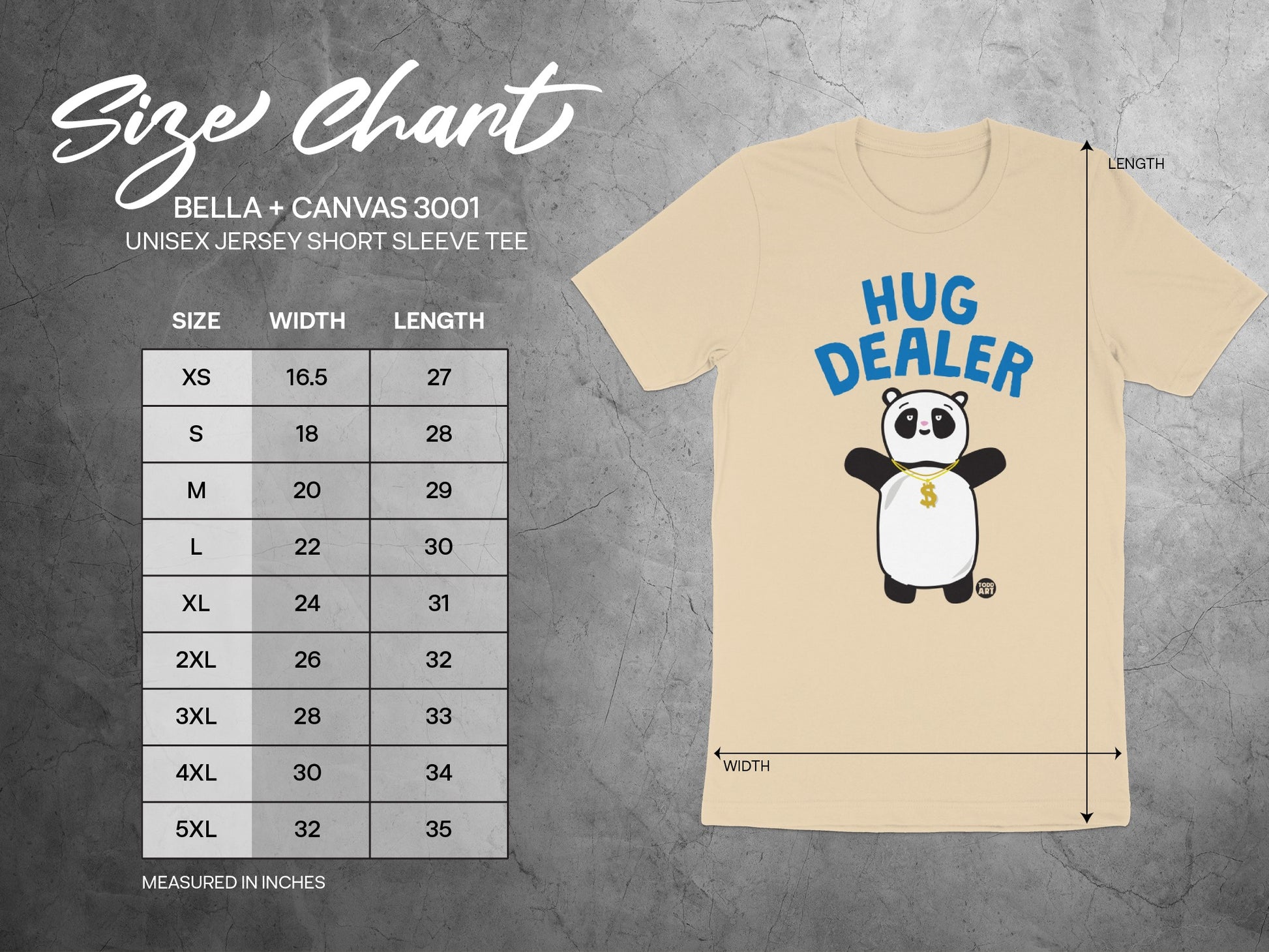 Hug Dealer Panda Graphic Unisex Jersey Short Sleeve Tee
