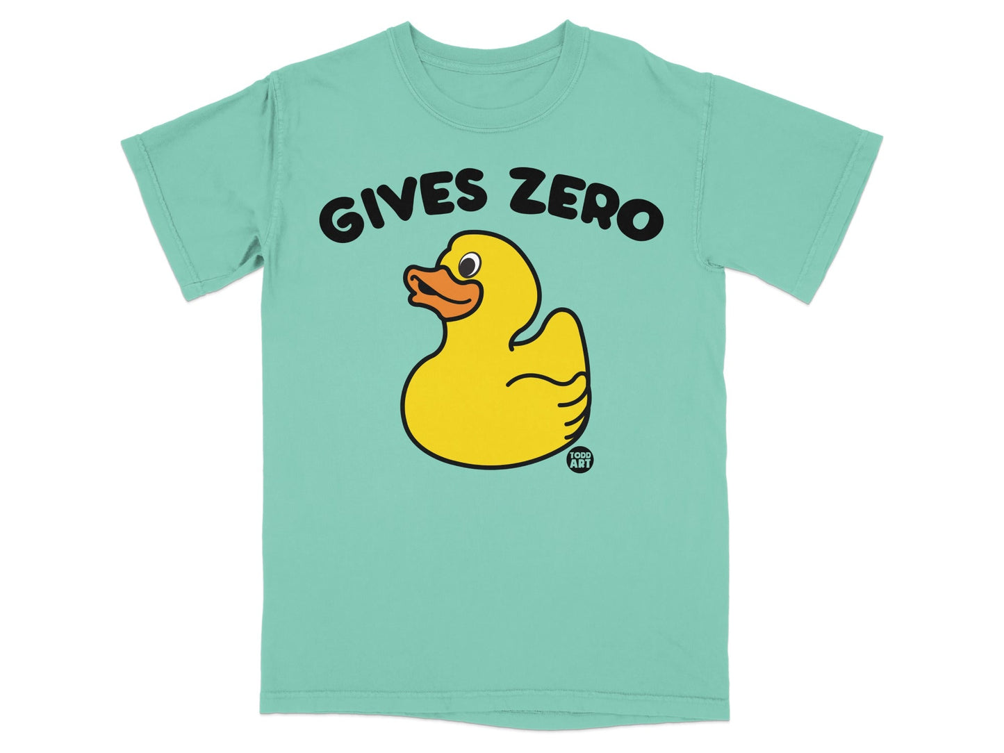 Gives Zero Yellow Duck Graphic T-Shirt