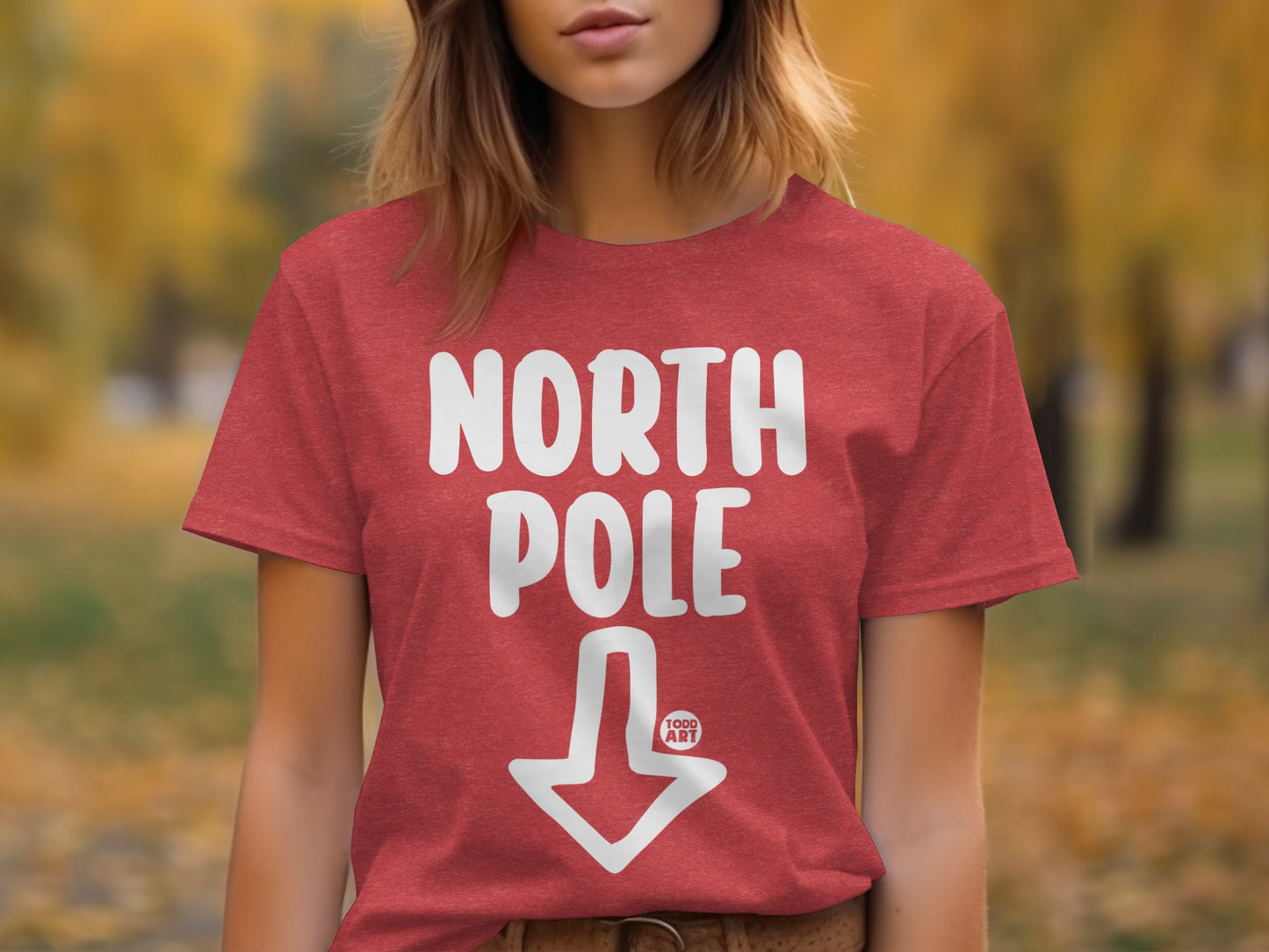 North Pole Funny Festive Christmas Graphic T-Shirt