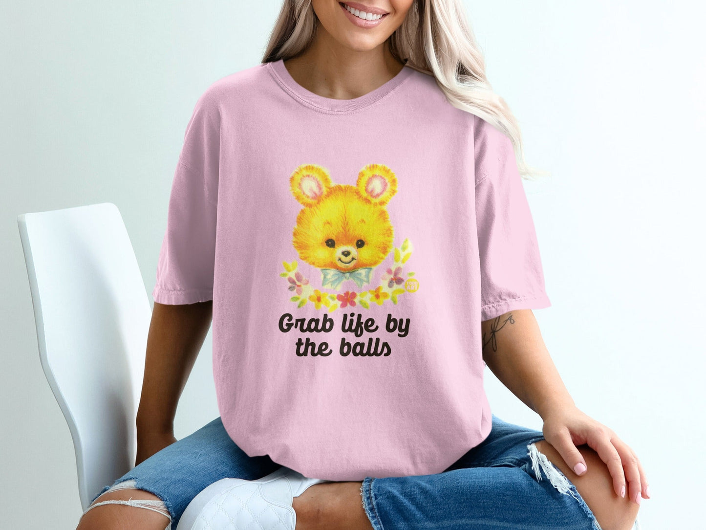 Grab Life by the Balls Yellow Bear T-Shirt
