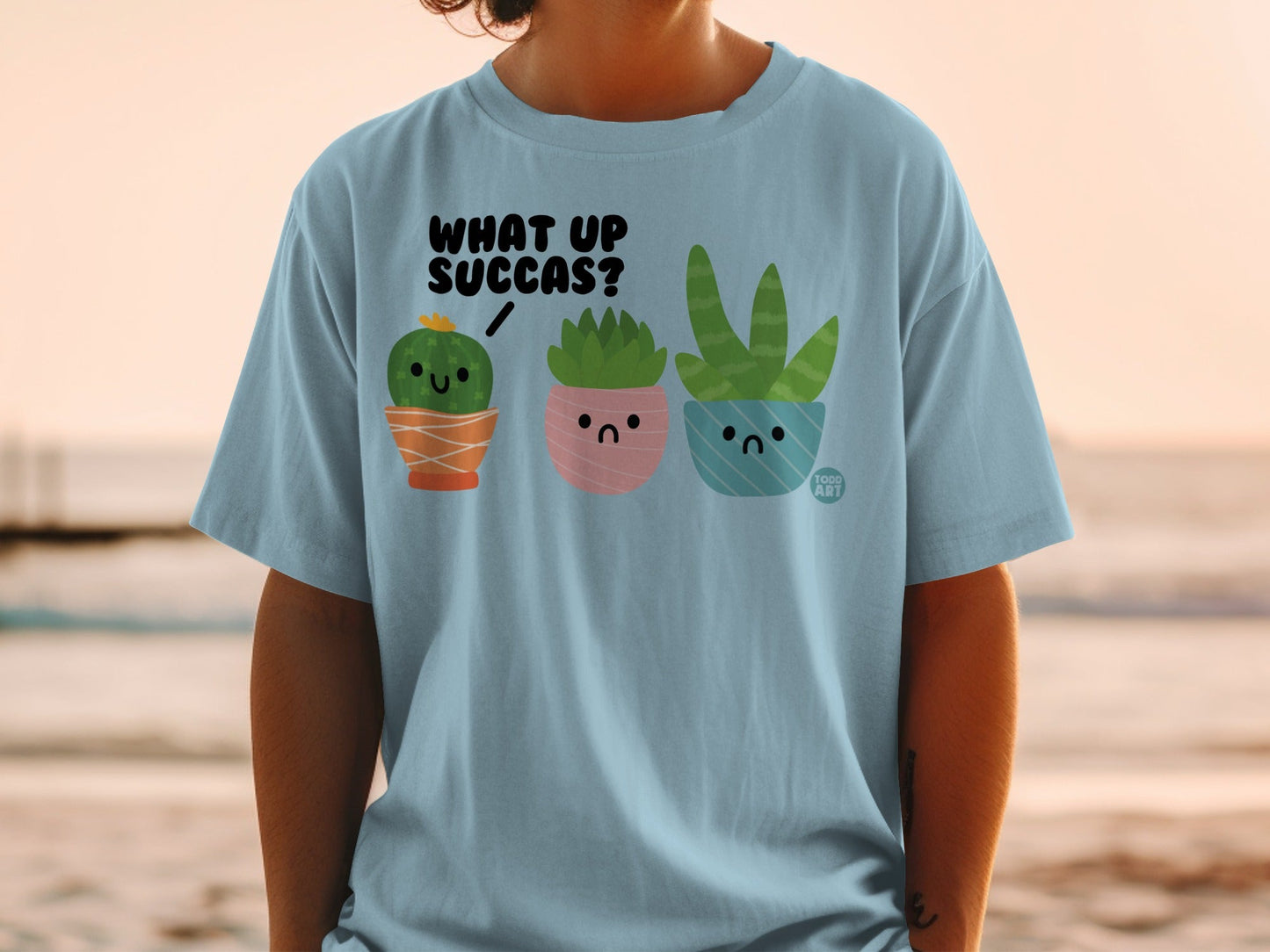 What Up Succa's Funny Cactus Graphic Tee