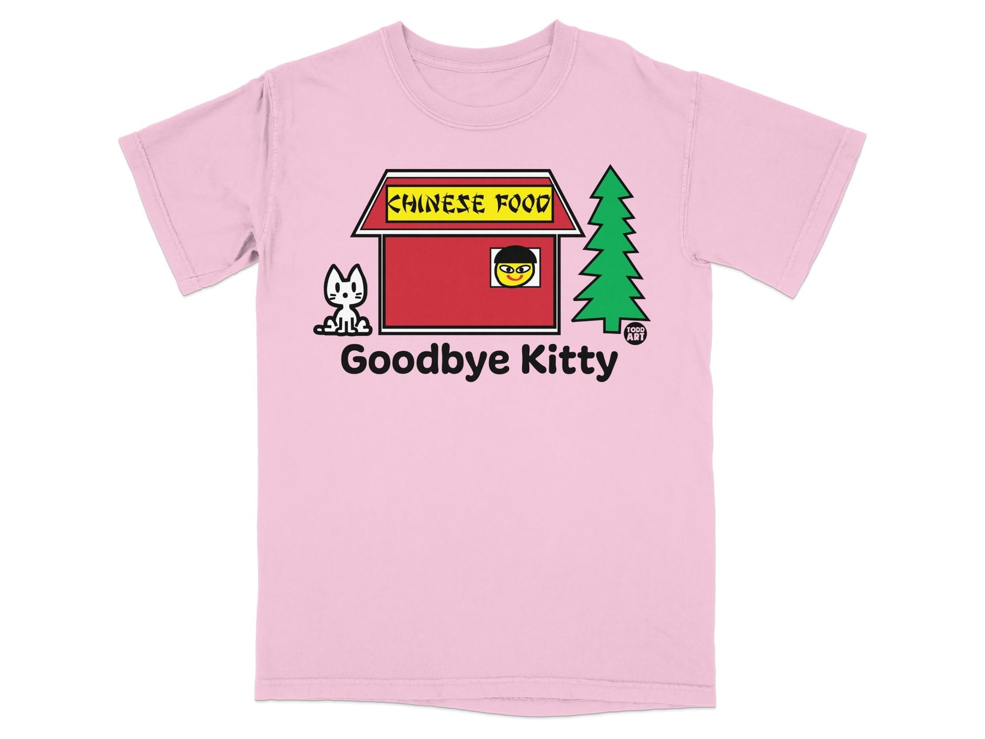 Funny Goodbye Kitty Chinese Food T-Shirt Design