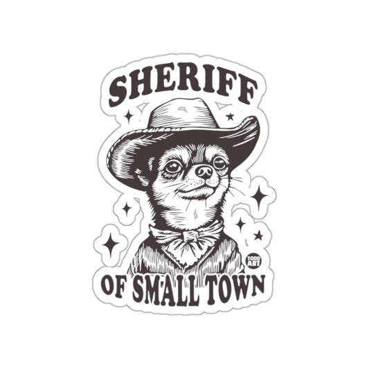 Sheriff Dog Of Small Town Graphic Design Sticker