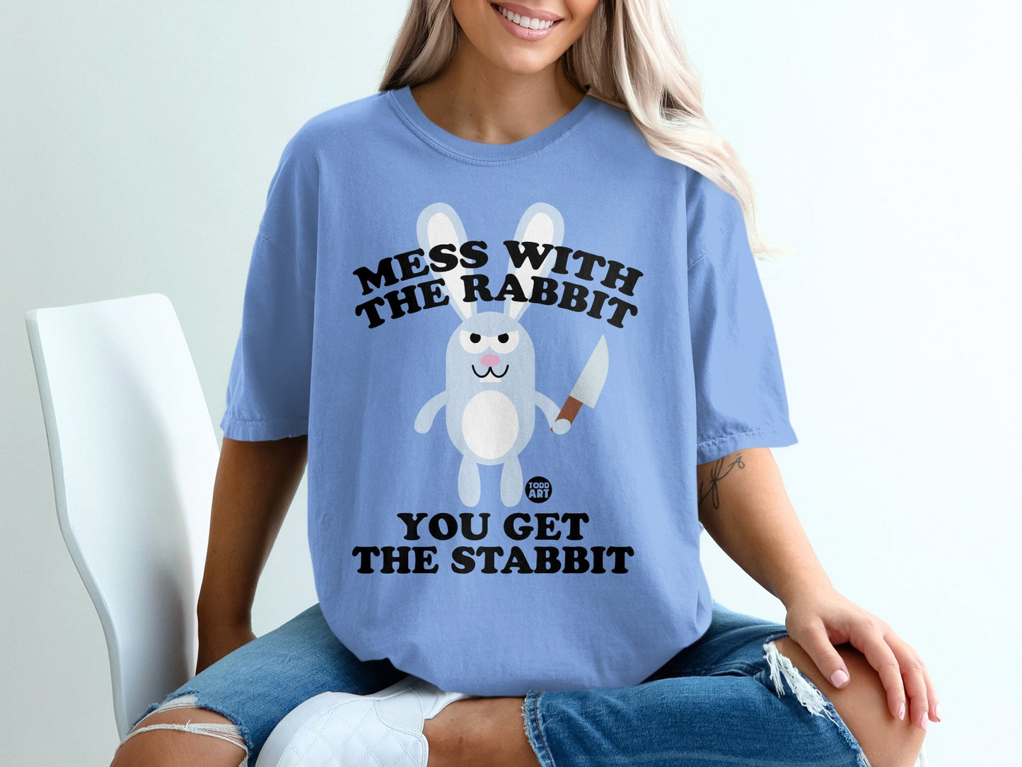 Mess With The Rabbit You Get The Stabbit T-shirt