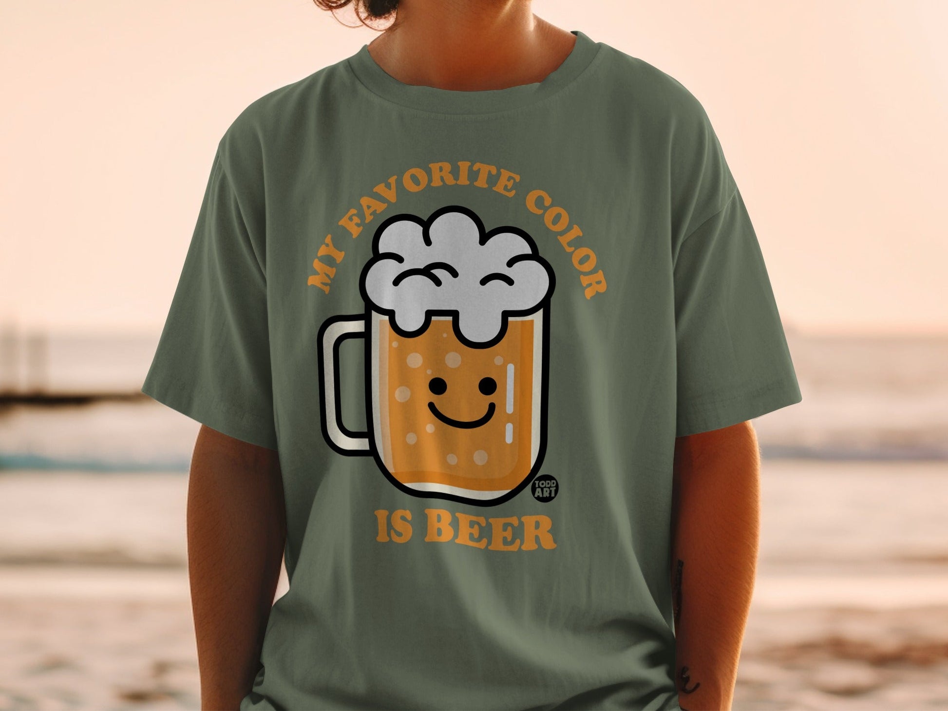 My Favorite Color Is Beer Graphic T-Shirt Product