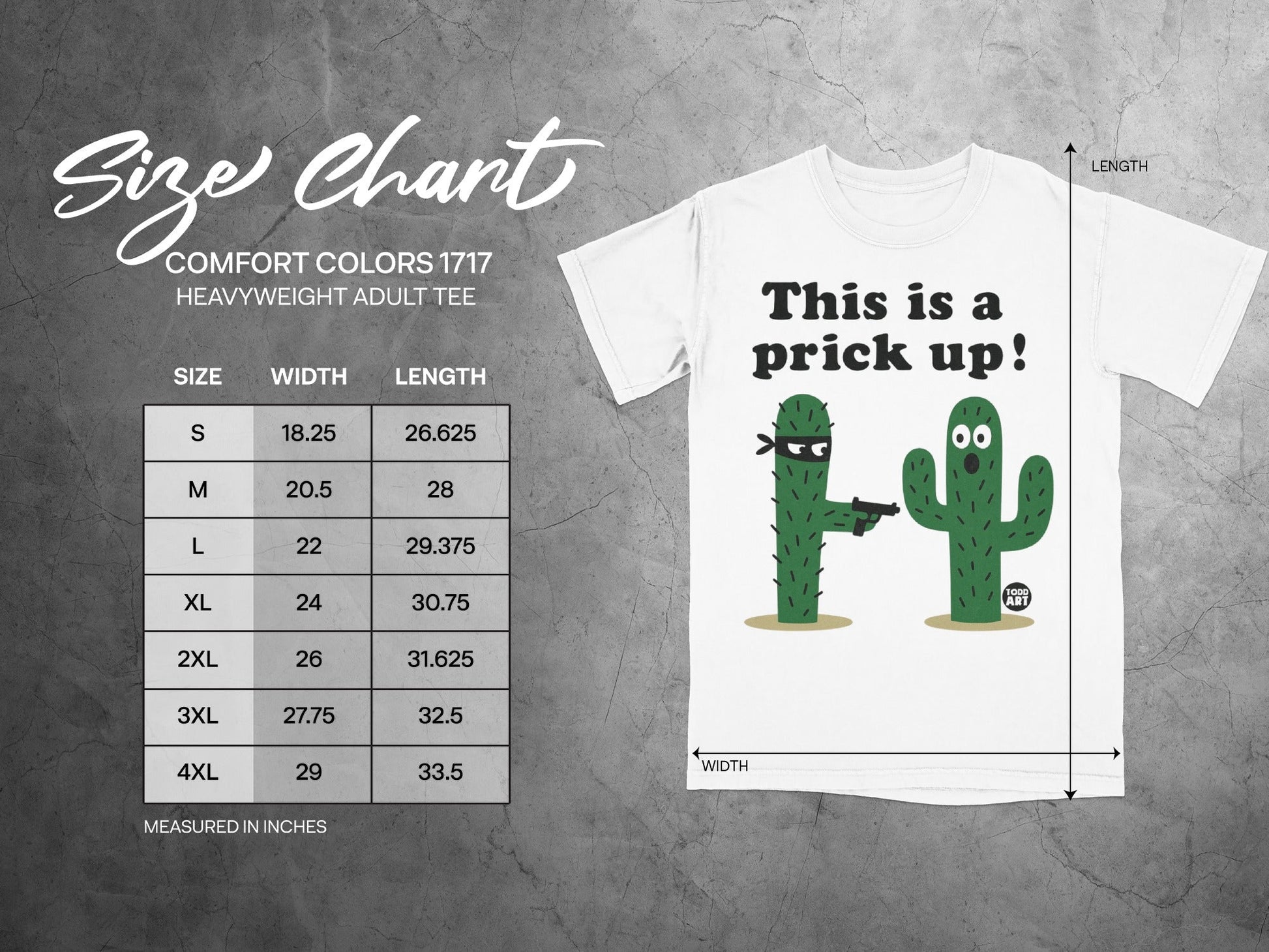 Funny Cactus Themed Graphic Tee Heavyweight Adult Shirt
