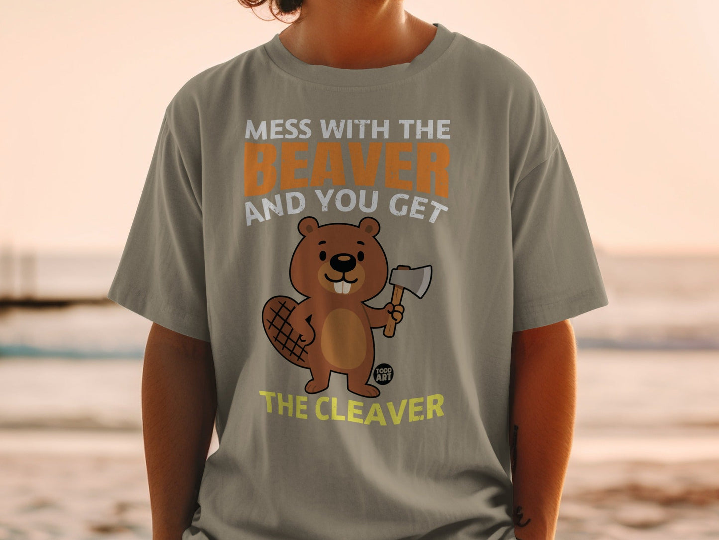 Funny Beaver and Cleaver Graphic T-Shirt