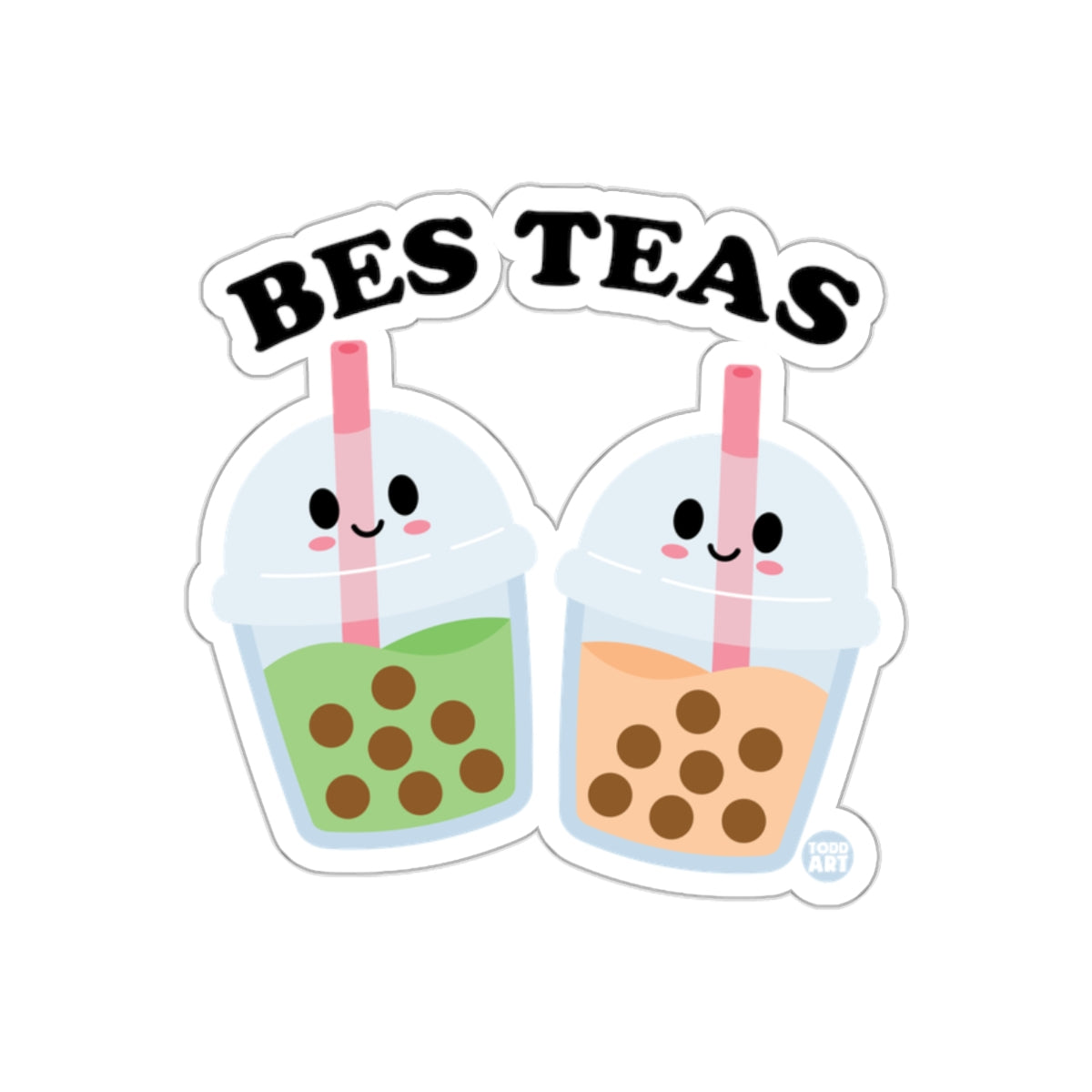Cute Bes Teas Bubble Tea Sticker for Boba Lovers