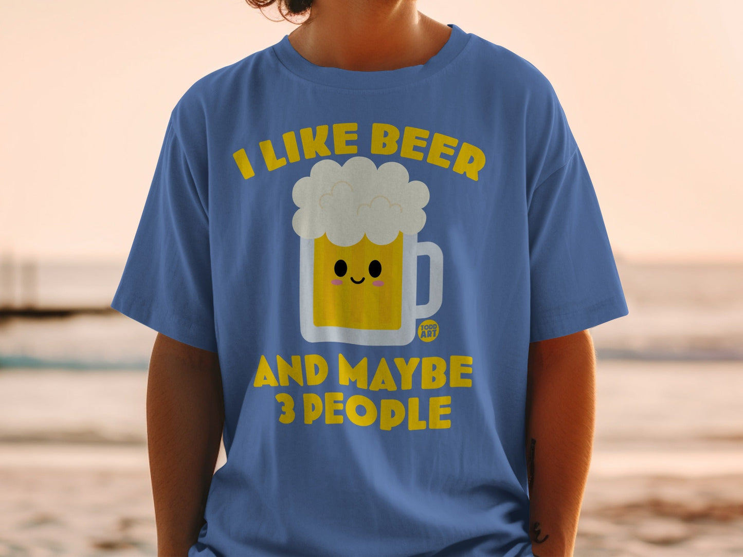 I Like Beer And Maybe 3 People Graphic T-Shirt