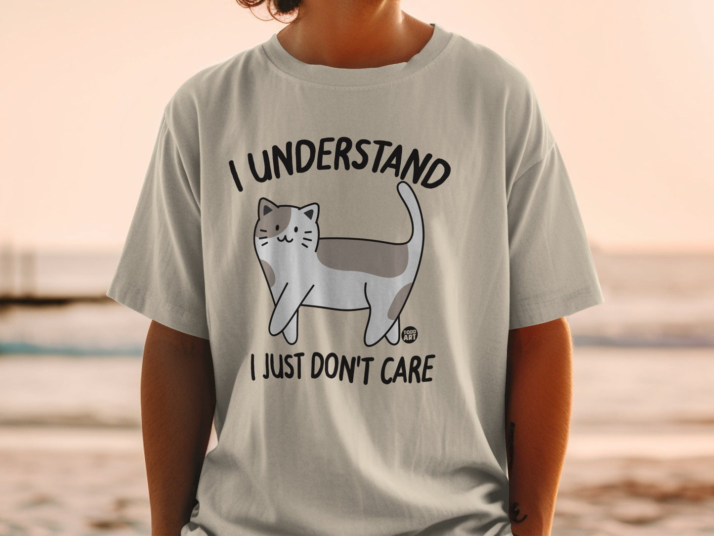 I Understand I Just Don't Care Funny Cat Graphic Shirt