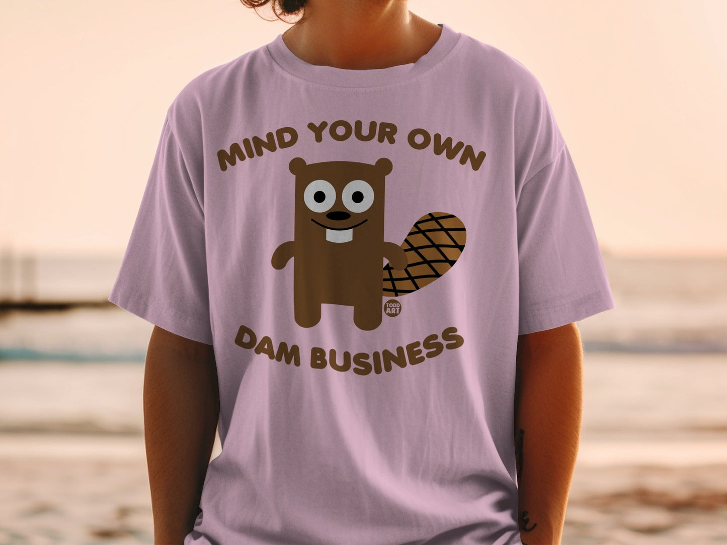 Mind Your Own Dam Business Beaver T-shirt