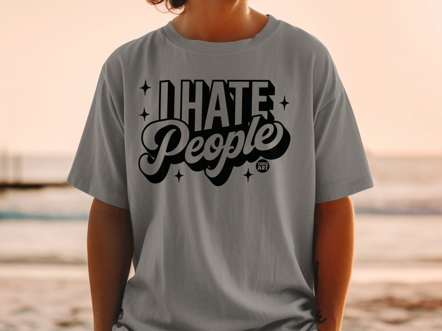 I Hate People Todd Art Graphic T-Shirt