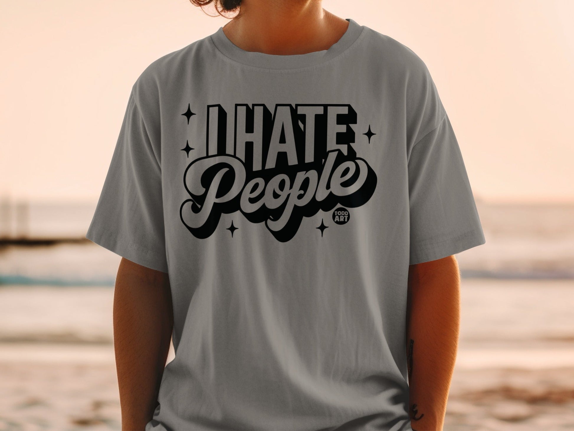 I Hate People Todd Art Graphic T-Shirt