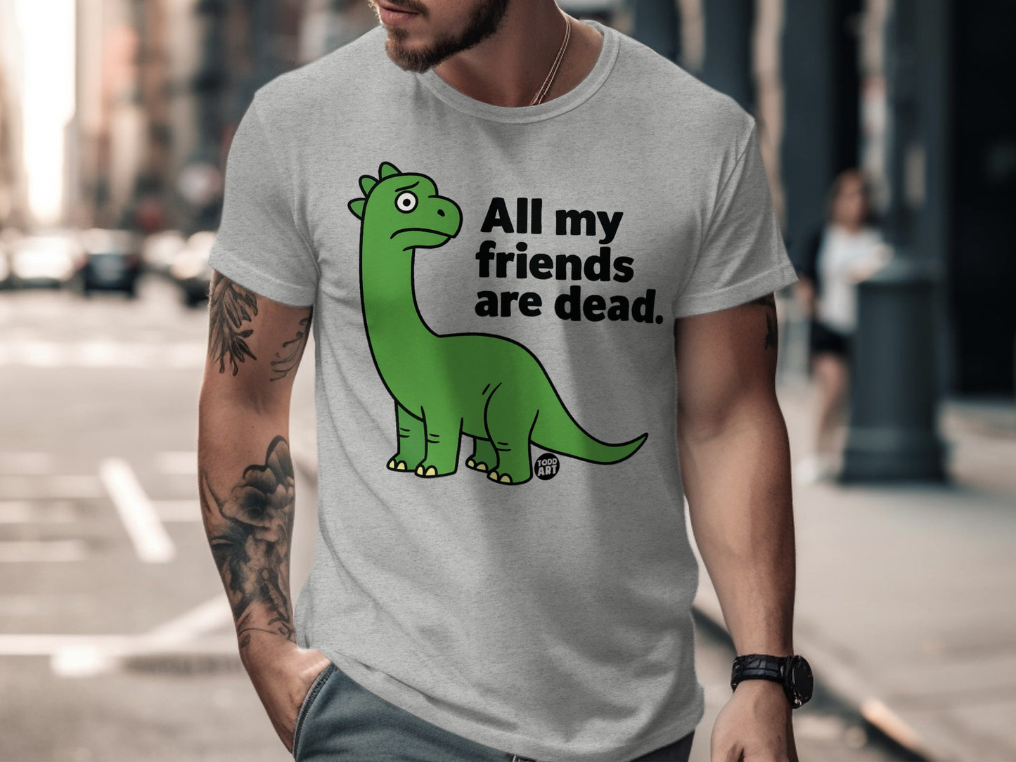 All My Friends Are Dead Dinosaur Graphic T-shirt