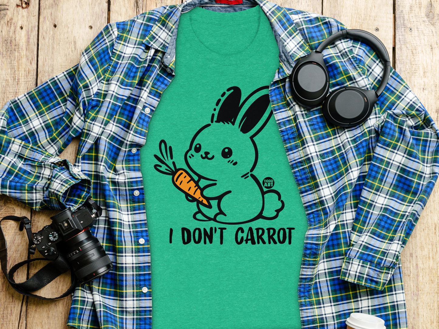 Cute Bunny I Don't Carrot Graphic T-Shirt product