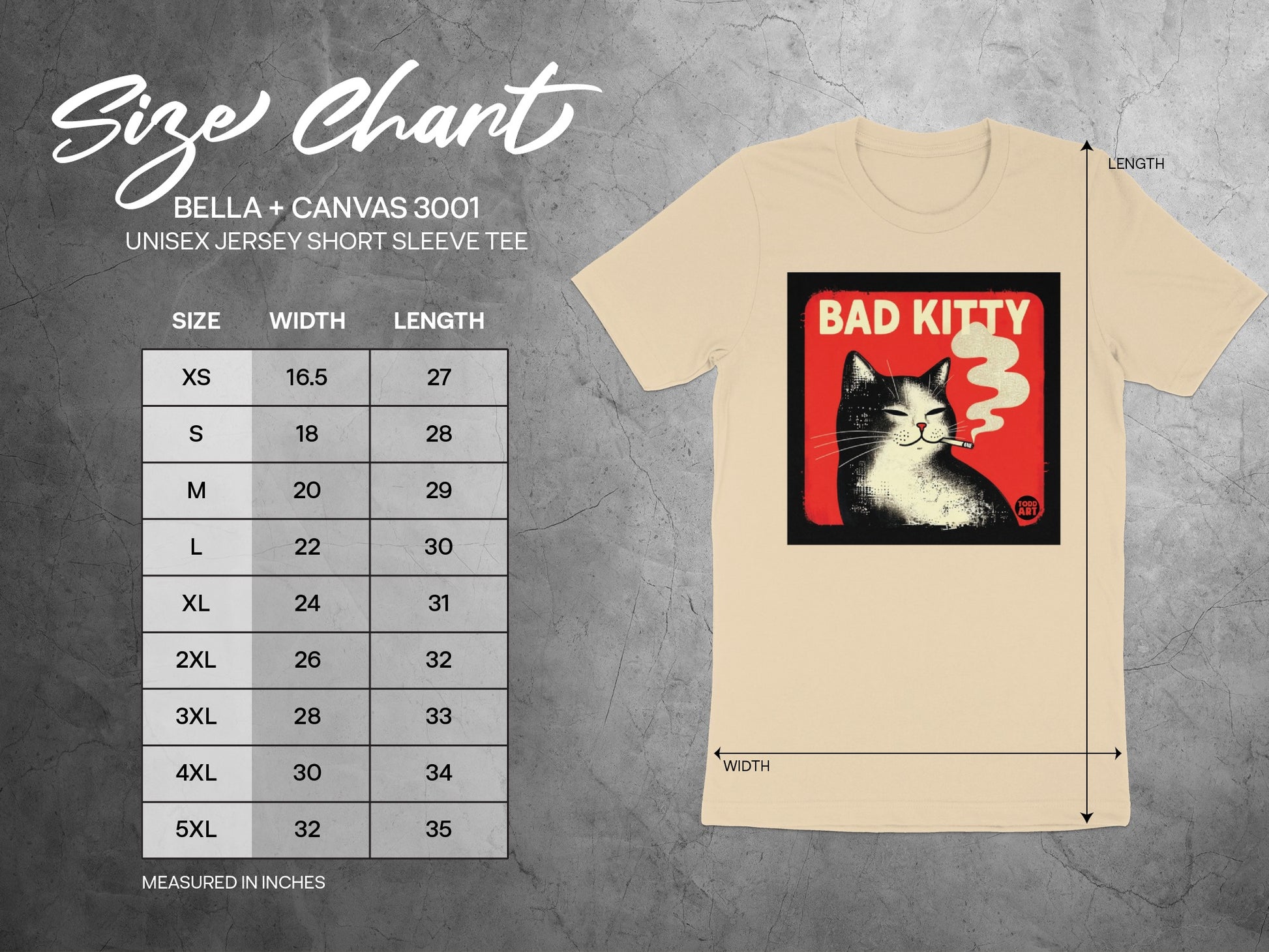 Bad Kitty Bella Canvas 3001 Unisex Jersey Short Sleeve Tee