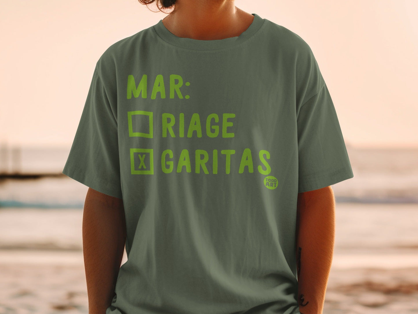 'Mar Riage Garitas Todd Art Check Box Graphic Tee'