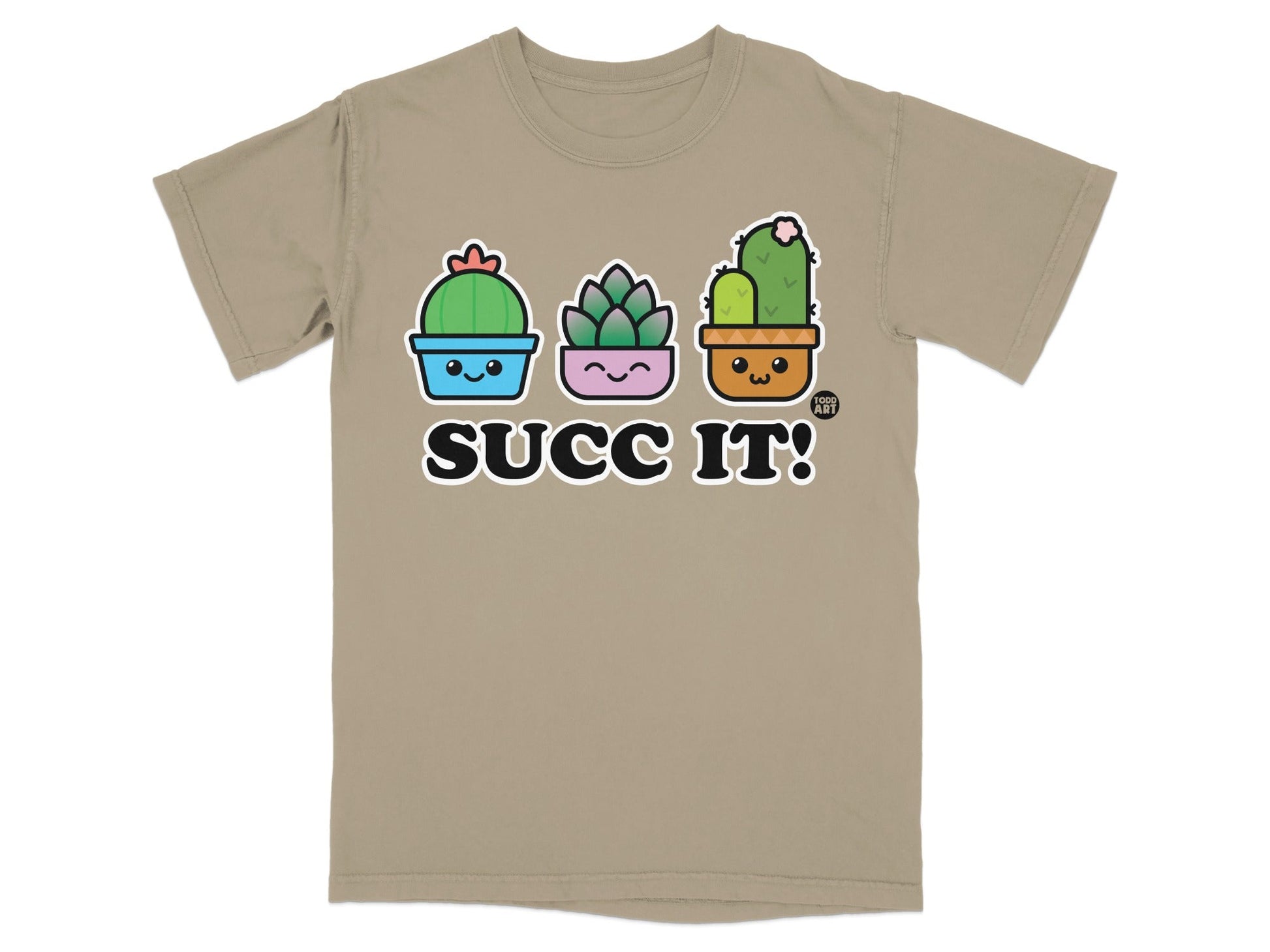 Succ It Cute Cartoon Cactus Succulent Graphic T-Shirt