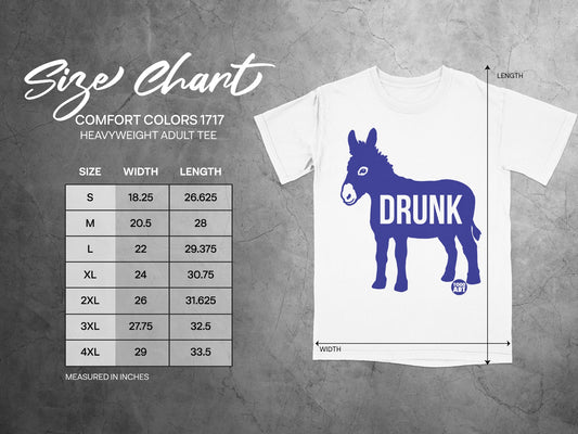 Donkey Design Heavyweight Adult DRUNK Tee Product
