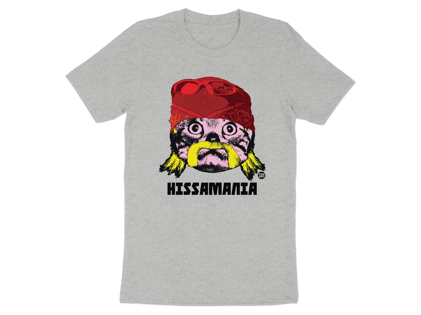 Hissamania Cat Parody Graphic T-Shirt Apparel