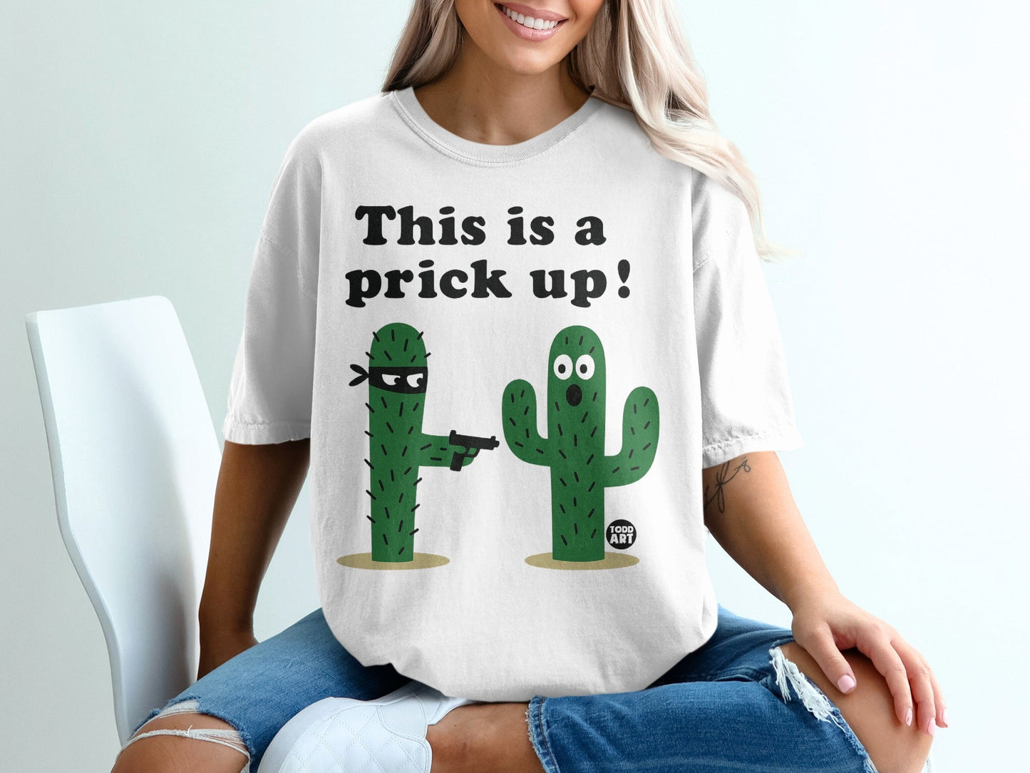 This is a prick up funny cactus graphic t-shirt